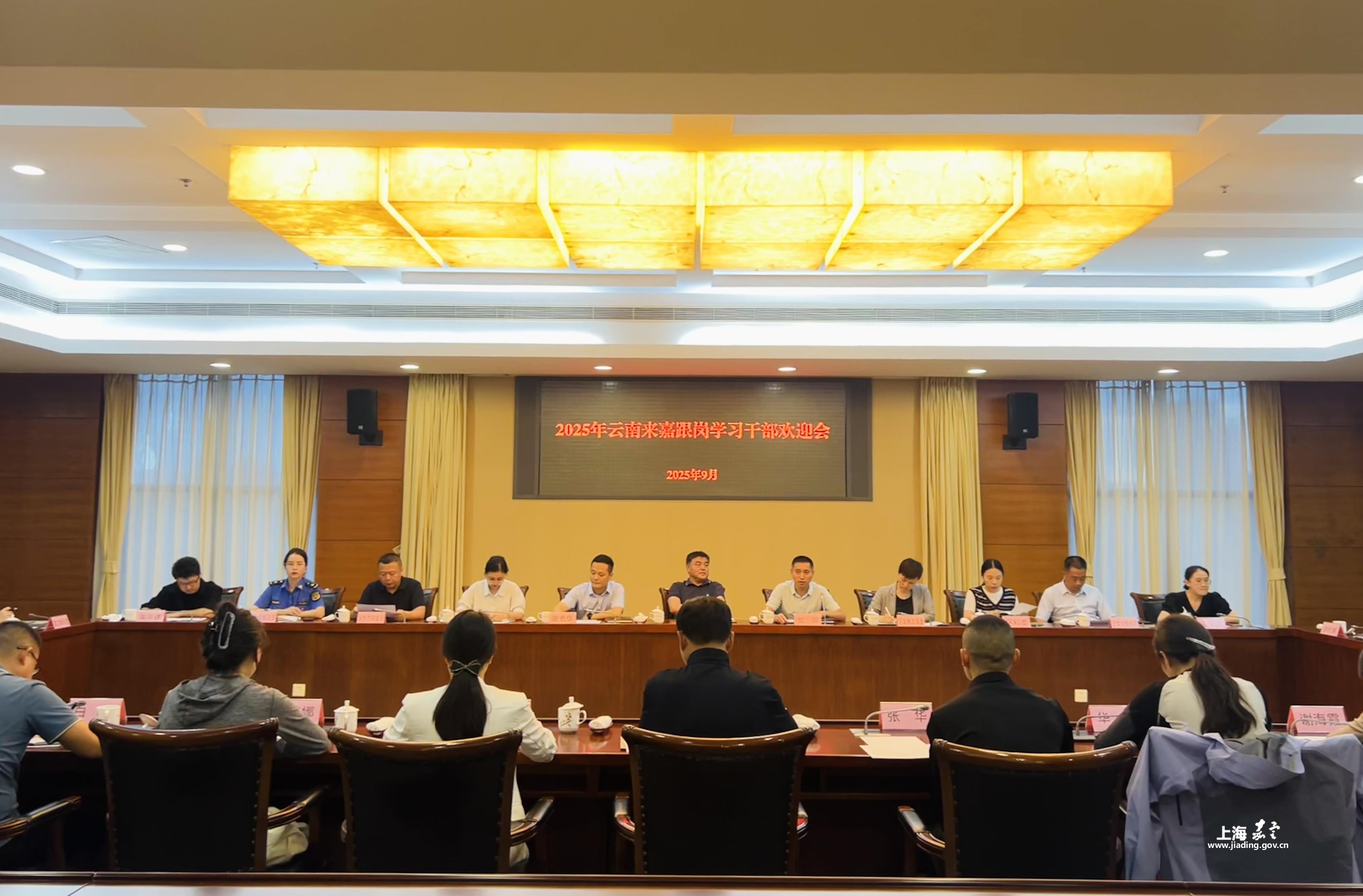 嘉定区召开2025年云南来嘉跟岗学习干部欢迎会  